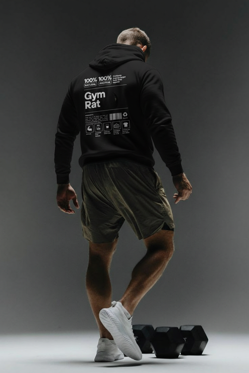 PREMIUM OVERSIZED GYM HOODIE -GYM RAT-