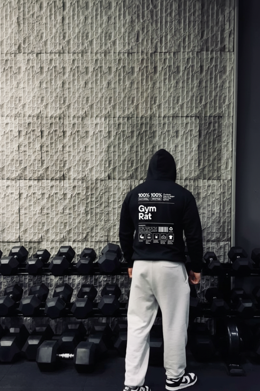 PREMIUM OVERSIZED GYM HOODIE -GYM RAT-