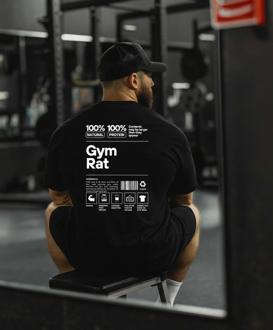 PREMIUM OVERSIZED GYM TSHIRT -GYM RAT-