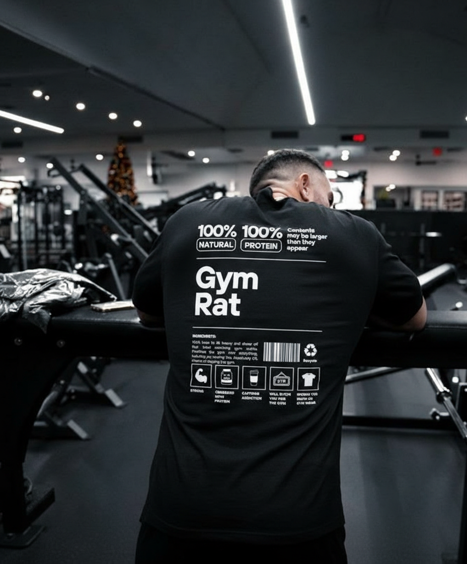 PREMIUM OVERSIZED GYM TSHIRT -GYM RAT-