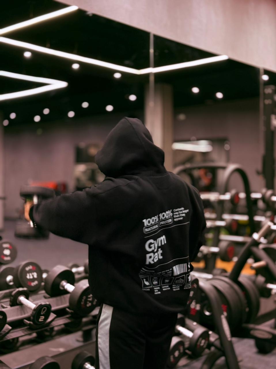 PREMIUM OVERSIZED GYM HOODIE -GYM RAT-