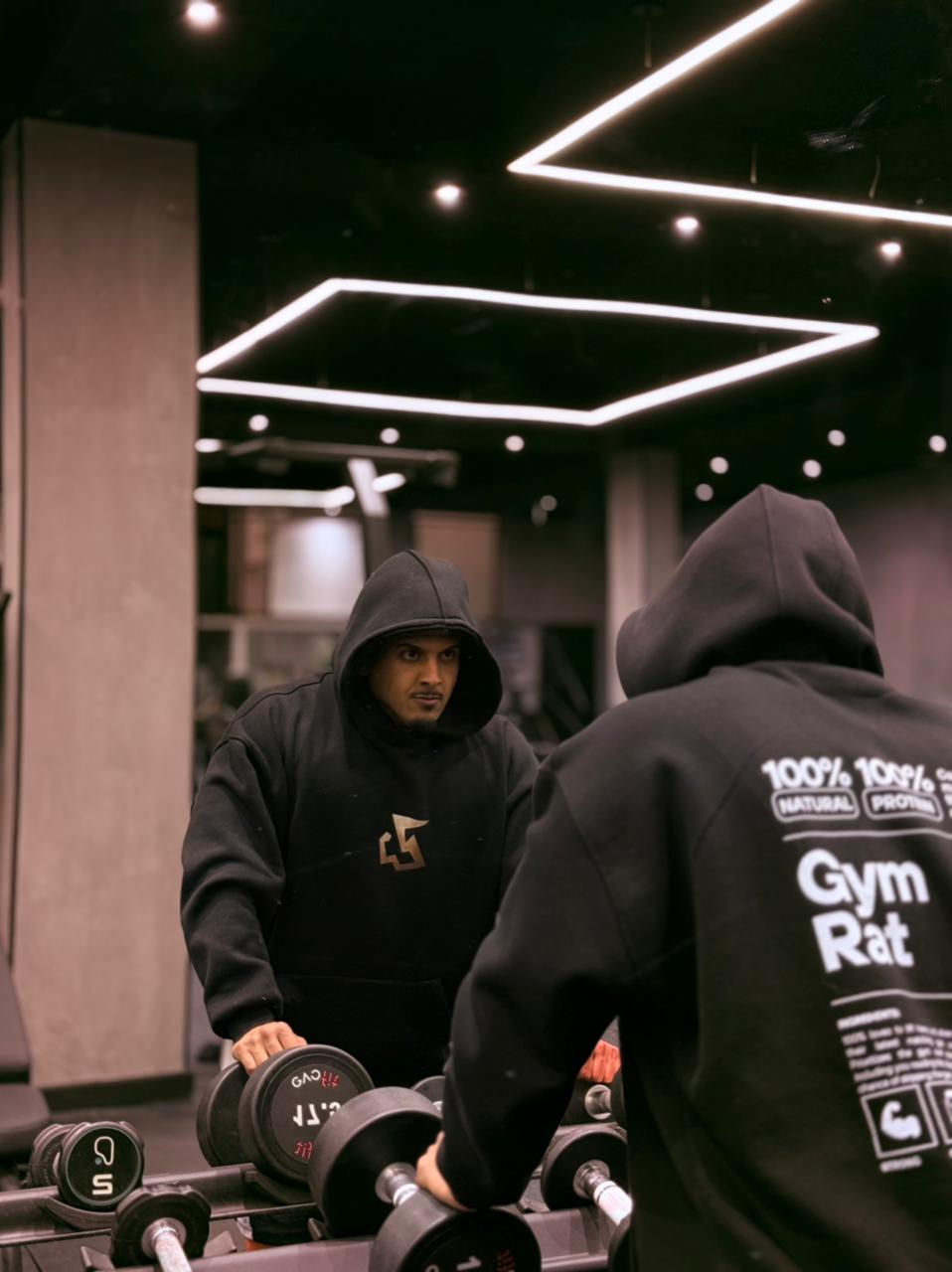 PREMIUM OVERSIZED GYM HOODIE -GYM RAT-