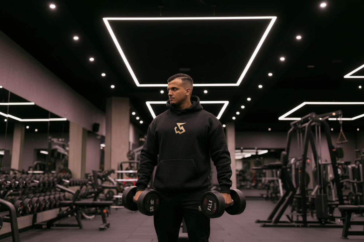 Dumbbell training banner