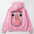 PREMIUM OVERSIZED GYM HOODIE -POWERLIFTING PRINCESS- WHITE