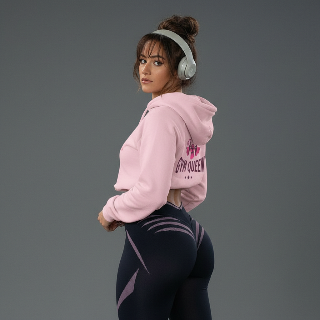 PREMIUM  HOODIE -GYM QUEEN- Pink