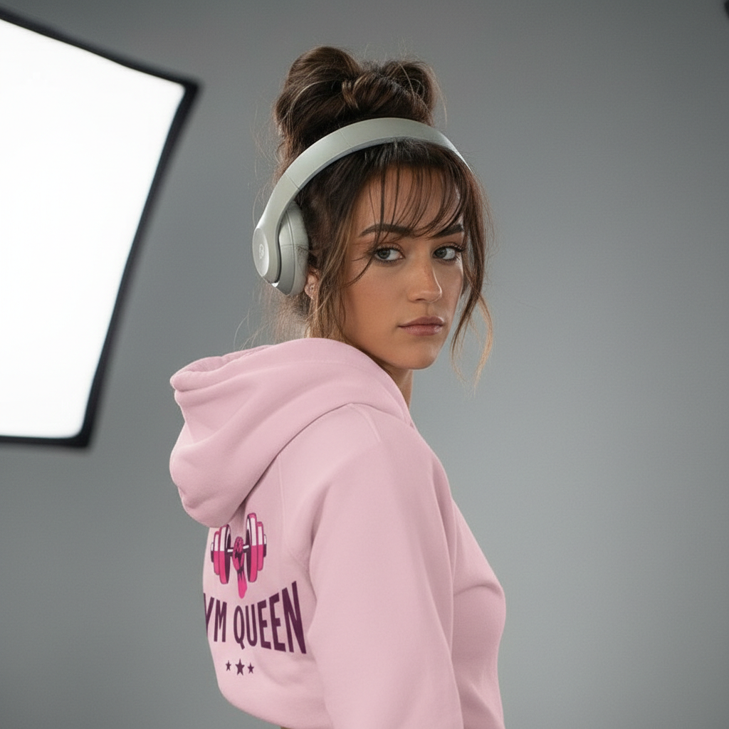 PREMIUM  HOODIE -GYM QUEEN- Pink