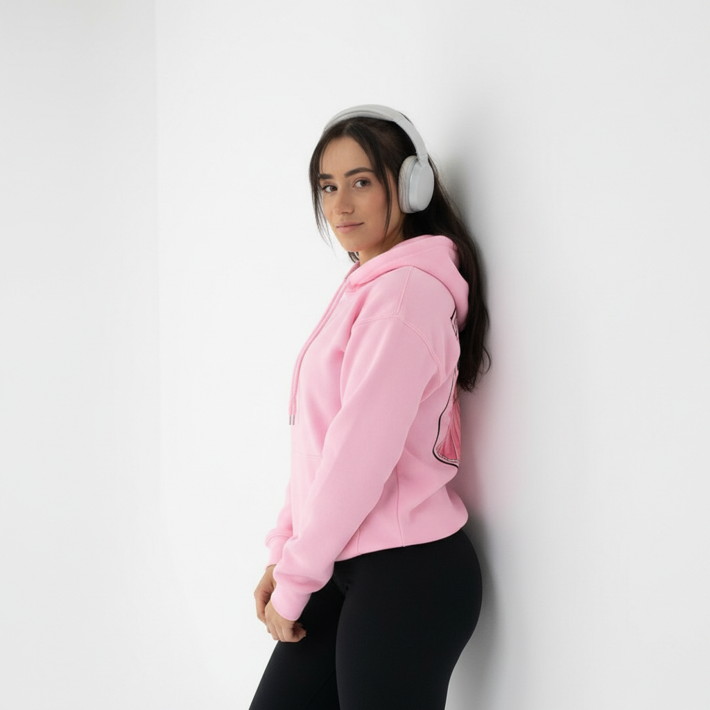 PREMIUM  HOODIE -POWERLIFTING PRINCESS- Pink