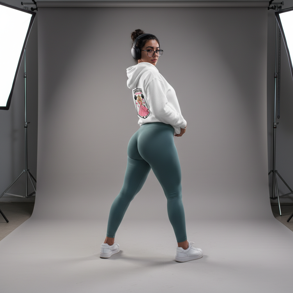 PREMIUM HOODIE -POWERLIFTING PRINCESS- White