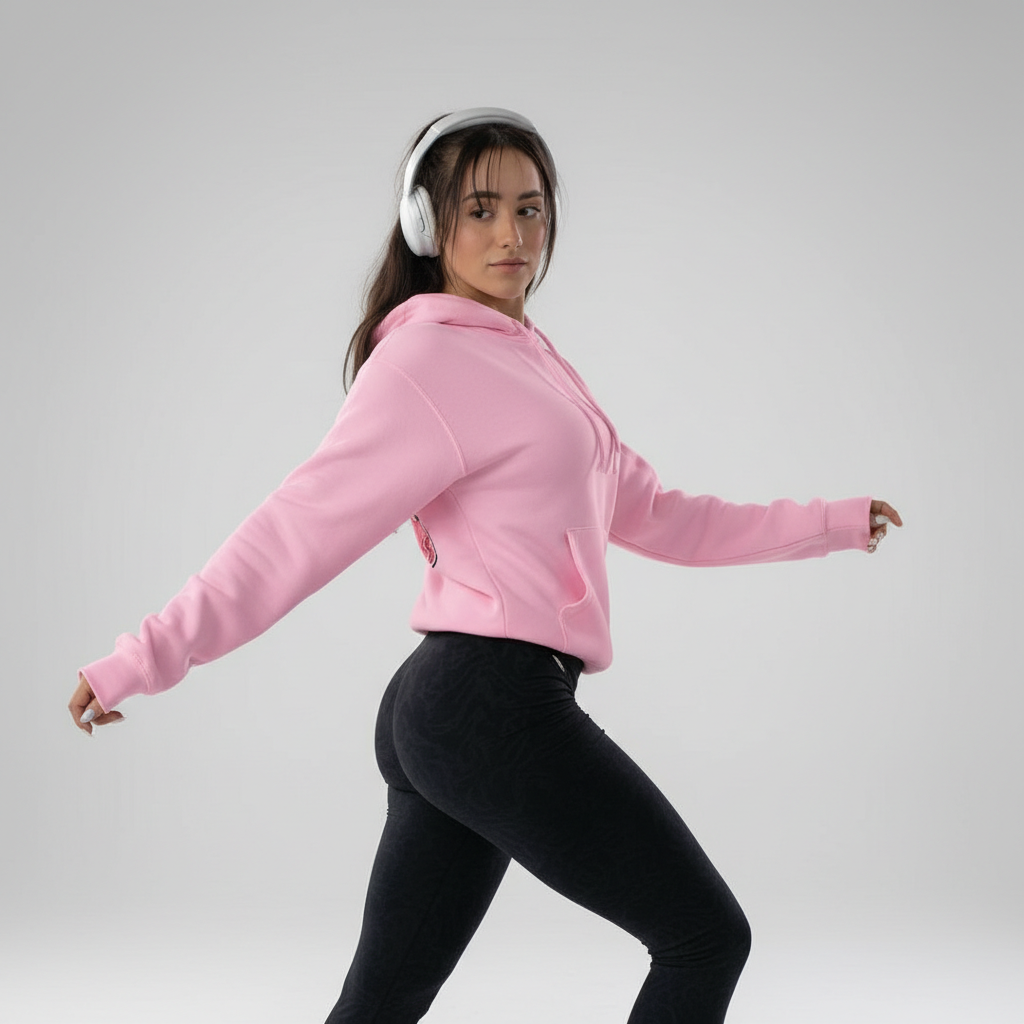 PREMIUM  HOODIE -POWERLIFTING PRINCESS- Pink