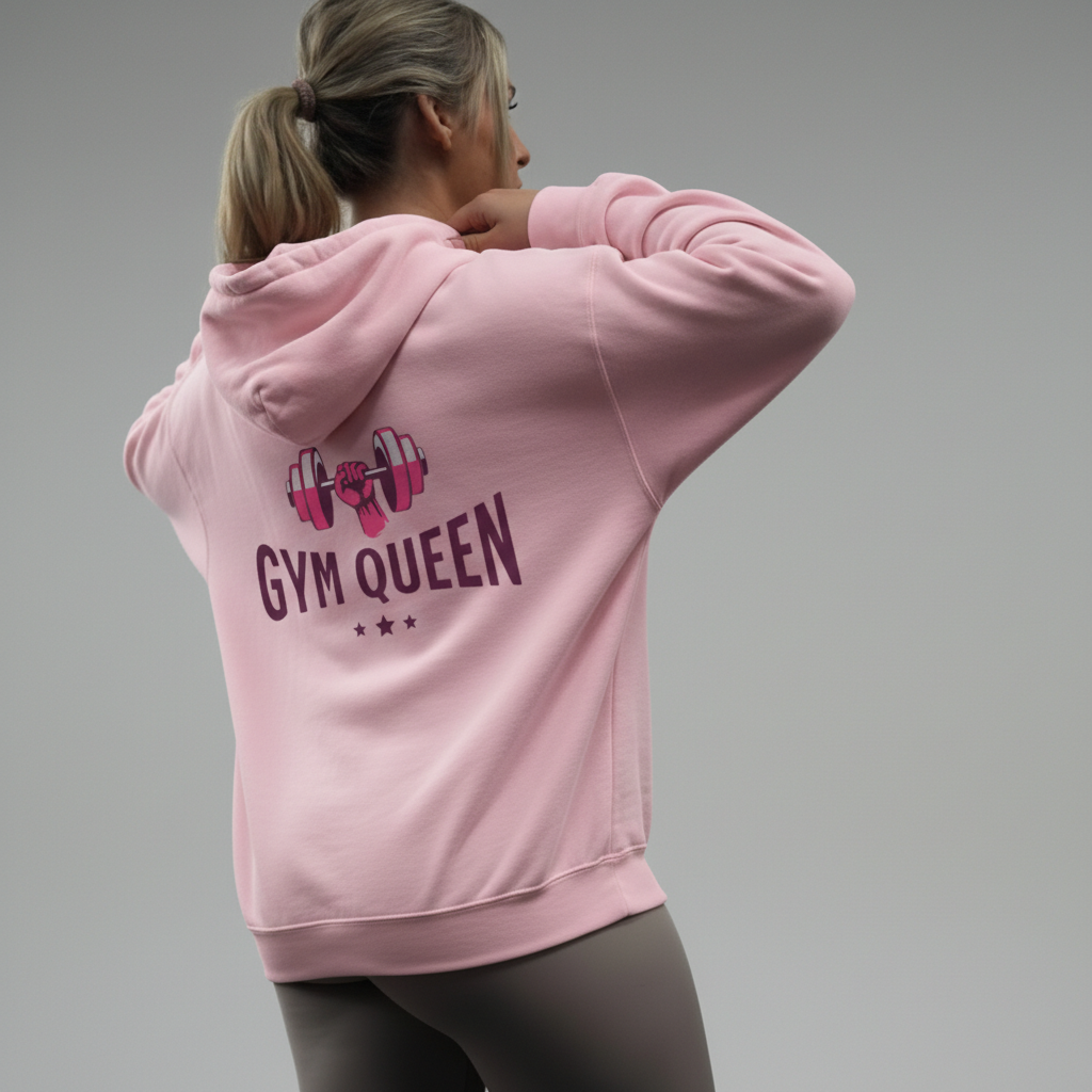 PREMIUM  HOODIE -GYM QUEEN- Pink