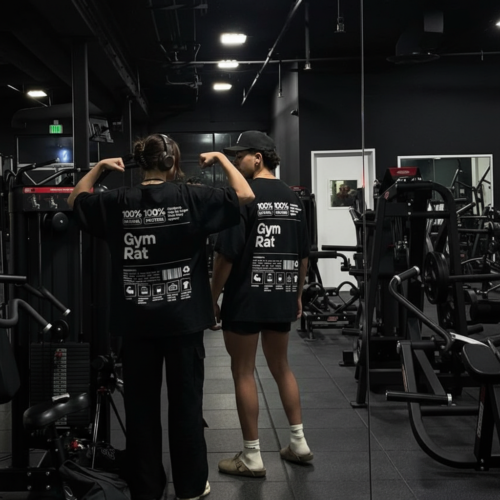 PREMIUM OVERSIZED GYM TSHIRT -GYM RAT-