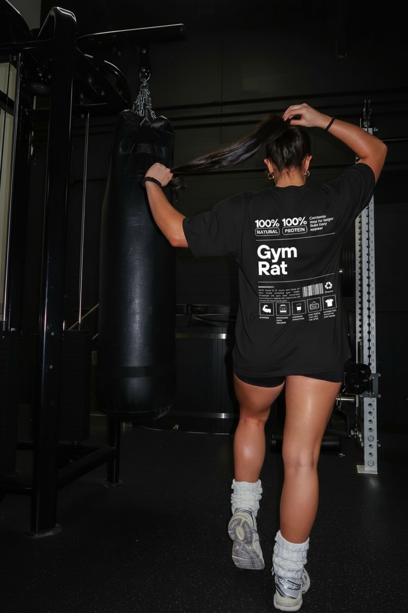 PREMIUM OVERSIZED GYM TSHIRT -GYM RAT-