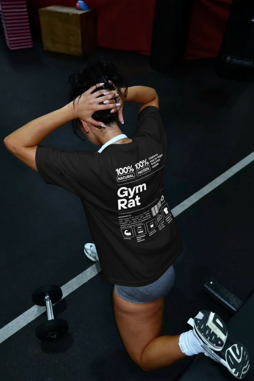 PREMIUM OVERSIZED GYM TSHIRT -GYM RAT-